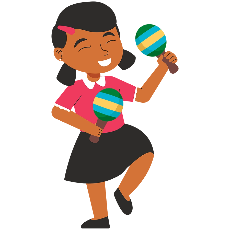 Girl Playing A Maracas@4x